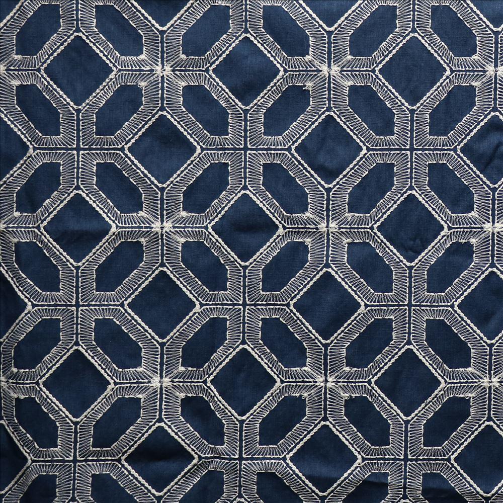 Kasmir Geo Connection Indigo Fabric