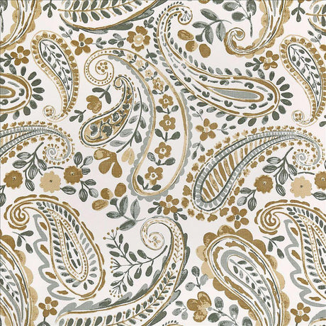 Kasmir Paisley Meadow Sand Fabric