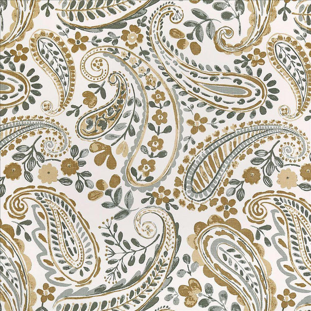 Kasmir Paisley Meadow Sand Fabric