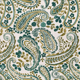 Kasmir Paisley Meadow Teal Fabric