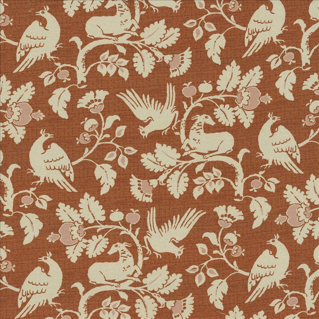 Kasmir Whirly Bird Terra Cotta Fabric