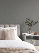 Antonina Vella Highland Tweed Charcoal Wallpaper