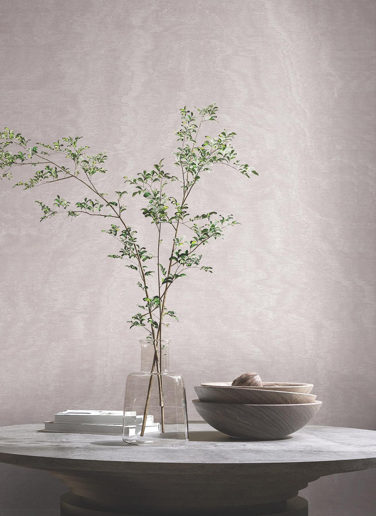 Antonina Vella Shimmering Moire Dove Wallpaper