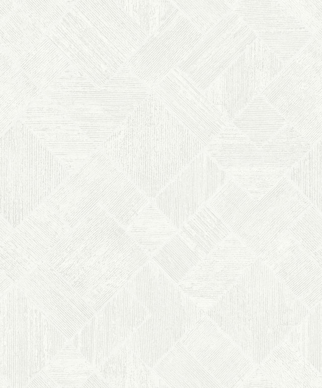 Antonina Vella Marquetry White Wallpaper