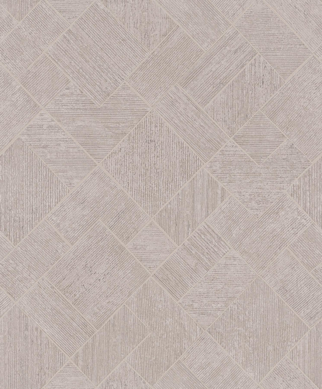 Antonina Vella Marquetry Grey Wallpaper