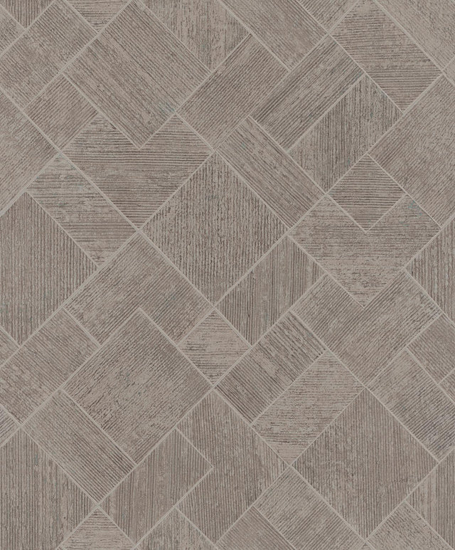 Antonina Vella Marquetry Taupe Wallpaper