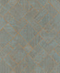 Antonina Vella Marquetry Teal Wallpaper