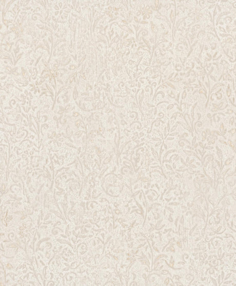 Antonina Vella Sculpted Floral Beige Wallpaper