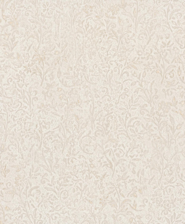 Antonina Vella Sculpted Floral Beige Wallpaper