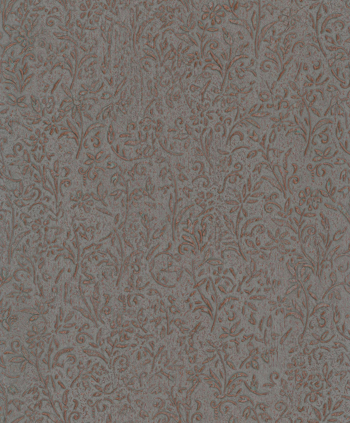 Antonina Vella Sculpted Floral Copper Wallpaper