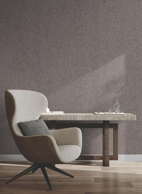 Antonina Vella Sculpted Floral Copper Wallpaper