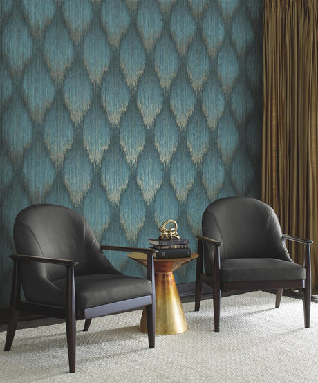 Antonina Vella Starfall Teal Wallpaper