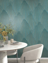 Antonina Vella Lumiere Teal Wallpaper