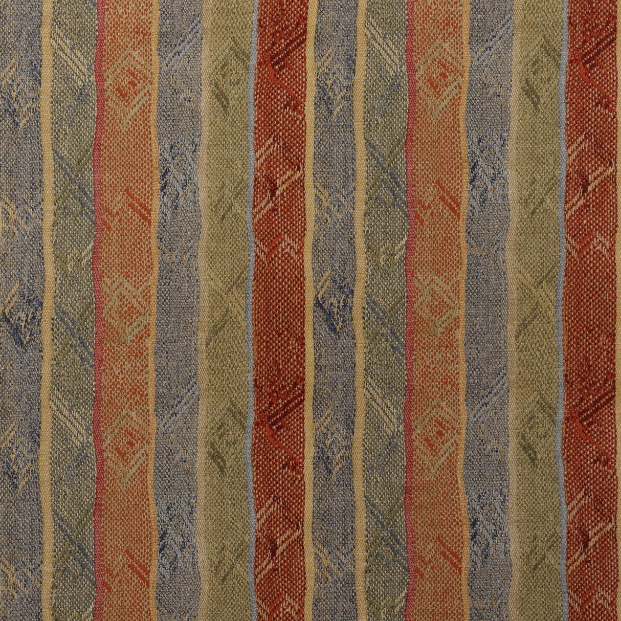 Andrew Martin ISTHMUS BRICK/GREEN Fabric
