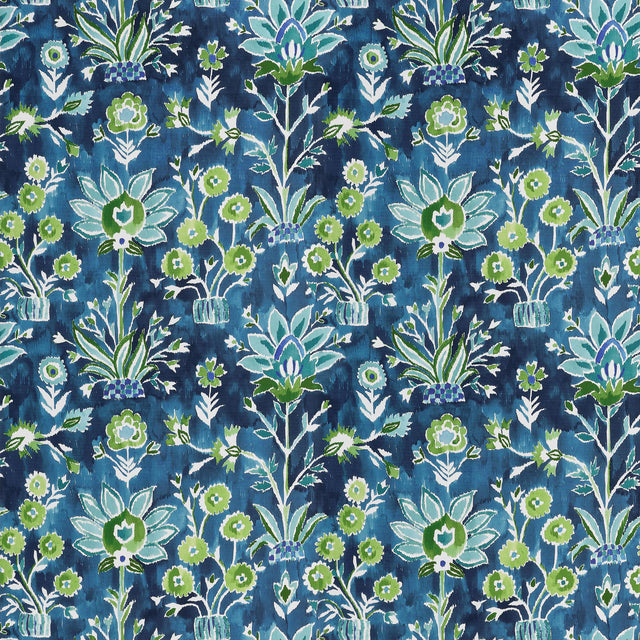 Thibaut Lilia Print Navy Fabric