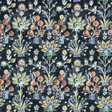 Thibaut Lilia Print Ebony Fabric
