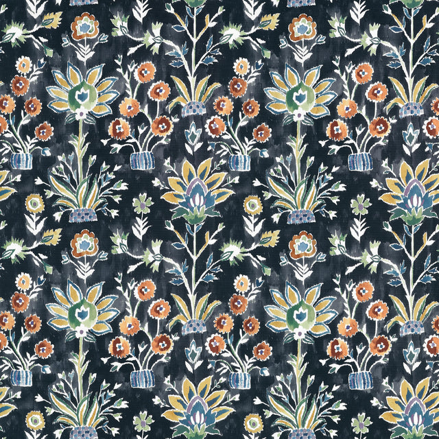 Thibaut Lilia Print Ebony Fabric