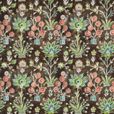 Thibaut Lilia Print Chocolate Fabric
