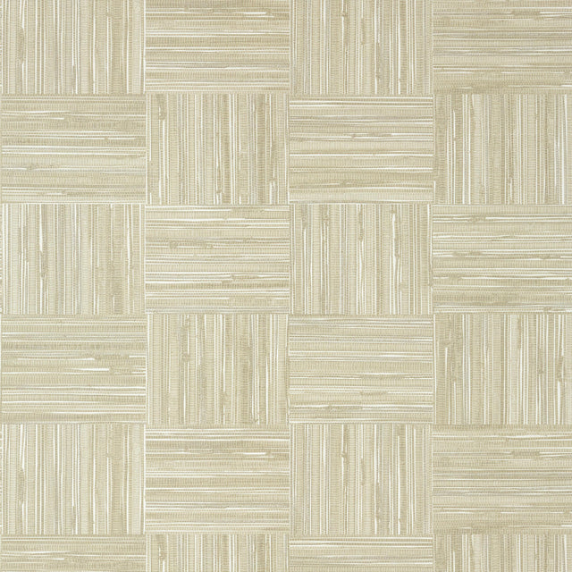 Thibaut Bayshore Basket Wide Width Taupe Wallpaper