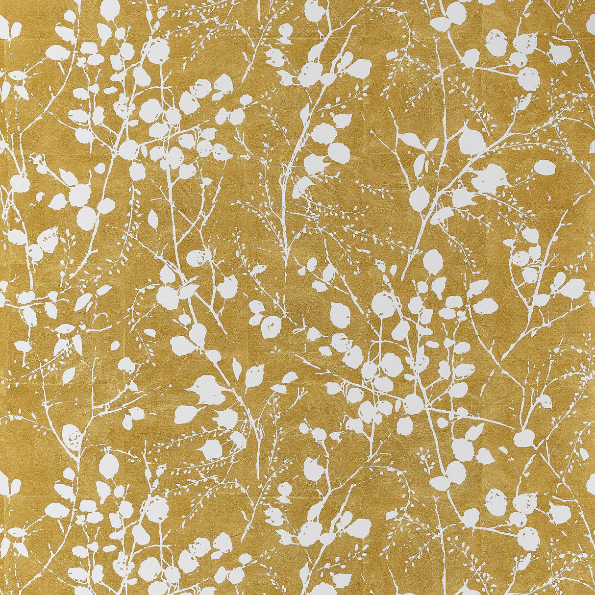 Thibaut Katamari Bud Wide Width Dark Gold And White Wallpaper