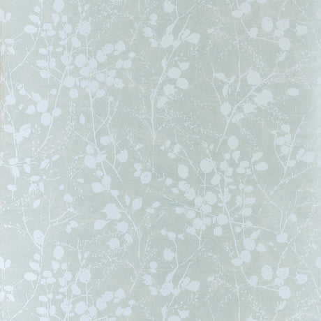 Thibaut Katamari Bud Wide Width Powder Blue And White Wallpaper