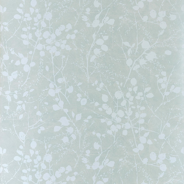 Thibaut Katamari Bud Wide Width Powder Blue And White Wallpaper