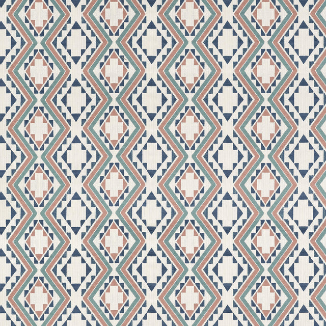 Thibaut Sagamore Clay And Navy Fabric