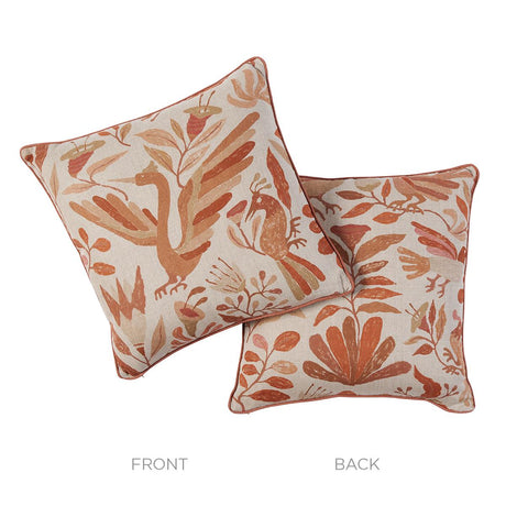Schumacher Terracotta 22" x 22" Canopy Pillow