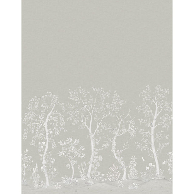 Cole & Son SEASONAL WOODS SILK PLATINUM Wallpaper