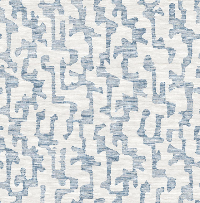 A-Street Prints Drew & Jonathan Home Fifth Edition Cipher Blue Wallpaper