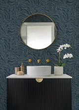 A-Street Prints Drew & Jonathan Home Fifth Edition Massar Teal Wallpaper