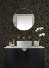 A-Street Prints Drew & Jonathan Home Fifth Edition Massar Black Wallpaper