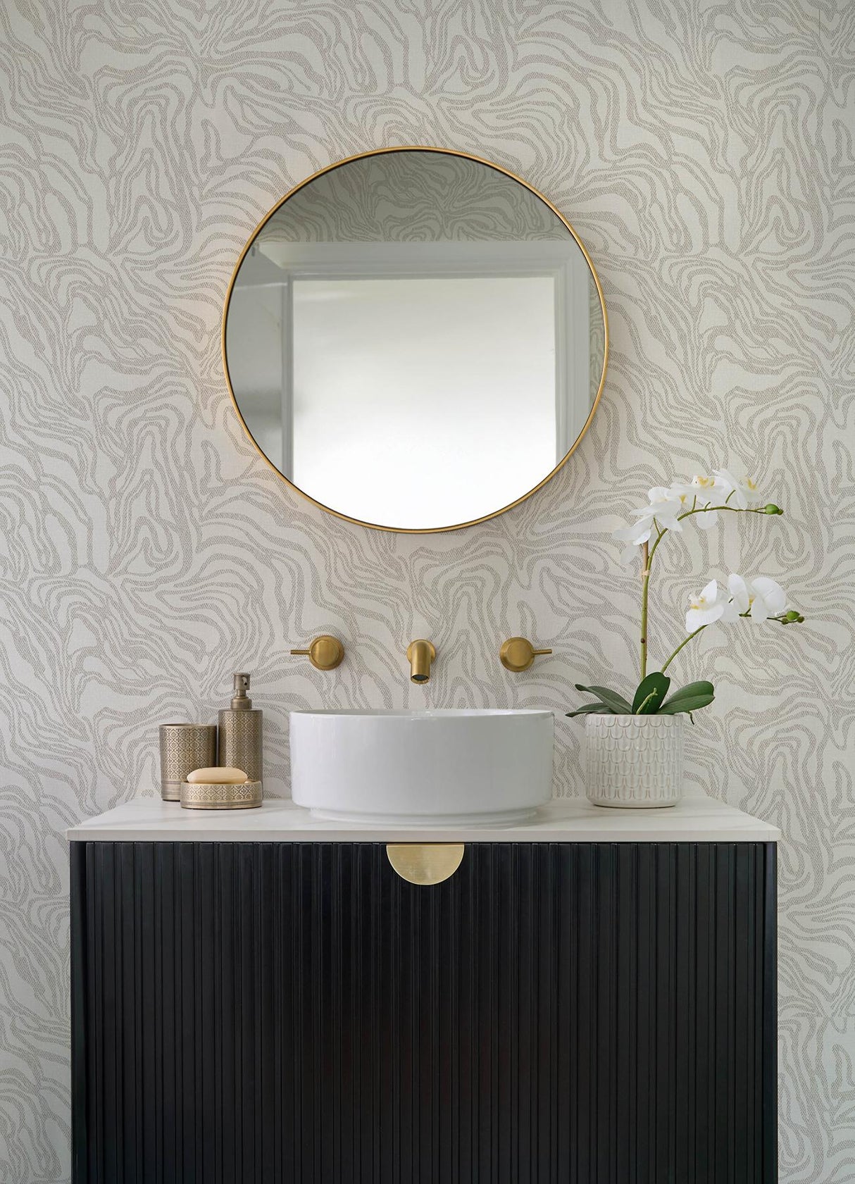 A-Street Prints Drew & Jonathan Home Fifth Edition Massar Taupe Wallpaper