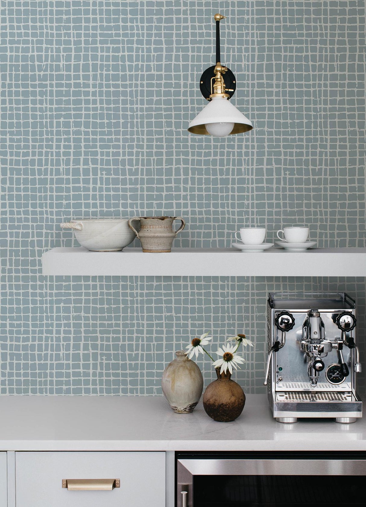 A-Street Prints Drew & Jonathan Home Fifth Edition Albin Sky Blue Wallpaper