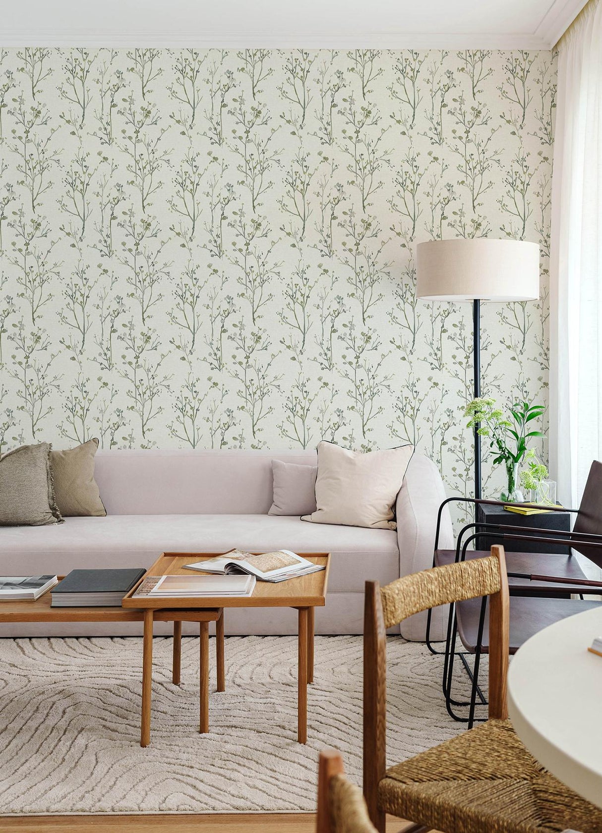 A-Street Prints Drew & Jonathan Home Fifth Edition Silverling Moss Wallpaper