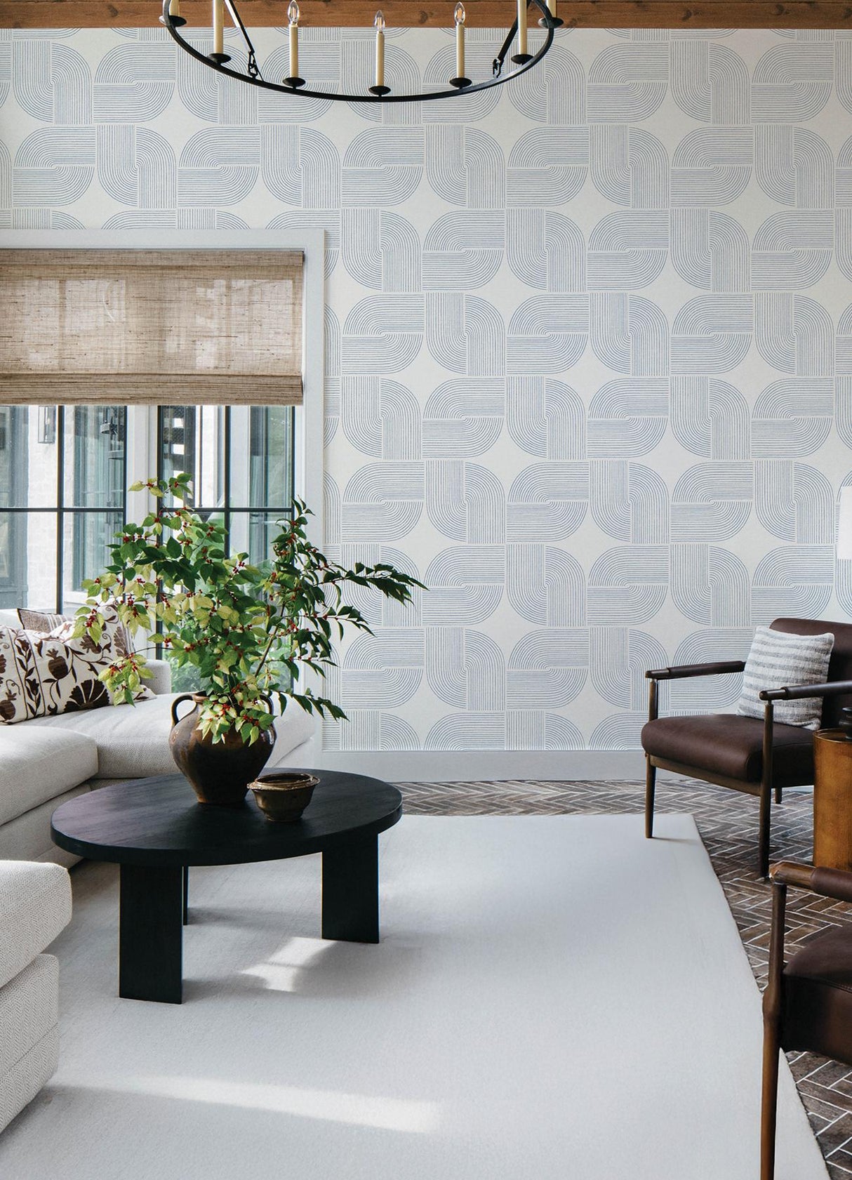 A-Street Prints Drew & Jonathan Home Fifth Edition Savoye Dark Blue Wallpaper