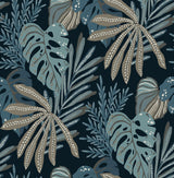 A-Street Prints Drew & Jonathan Home Fifth Edition Alocasia Blue Wallpaper