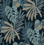 A-Street Prints Drew & Jonathan Home Fifth Edition Alocasia Blue Wallpaper