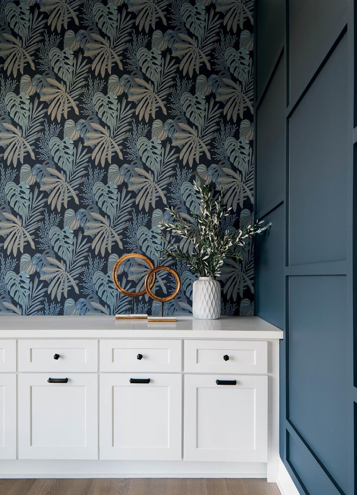 A-Street Prints Drew & Jonathan Home Fifth Edition Alocasia Blue Wallpaper