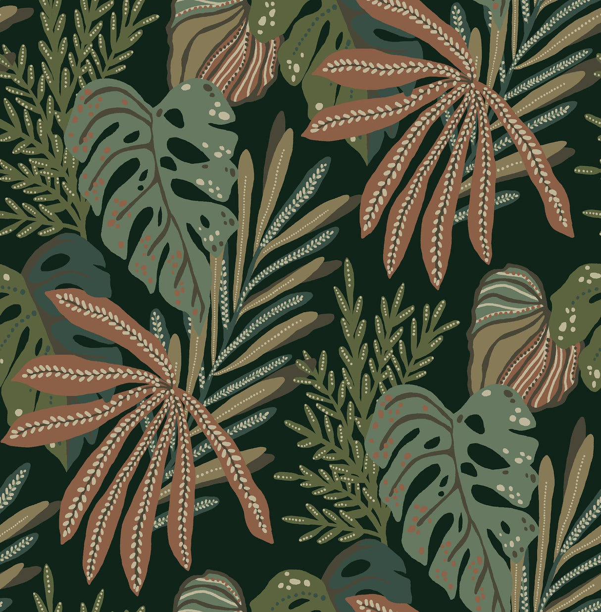 A-Street Prints Drew & Jonathan Home Fifth Edition Alocasia Multicolor Wallpaper