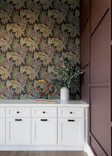 A-Street Prints Drew & Jonathan Home Fifth Edition Alocasia Burgundy Wallpaper