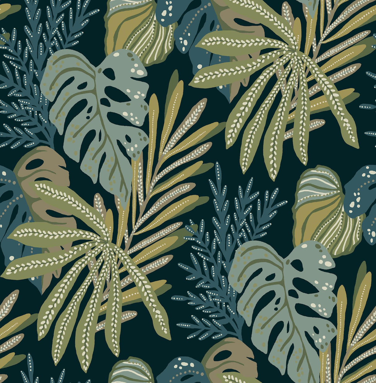 A-Street Prints Drew & Jonathan Home Fifth Edition Alocasia Green Wallpaper