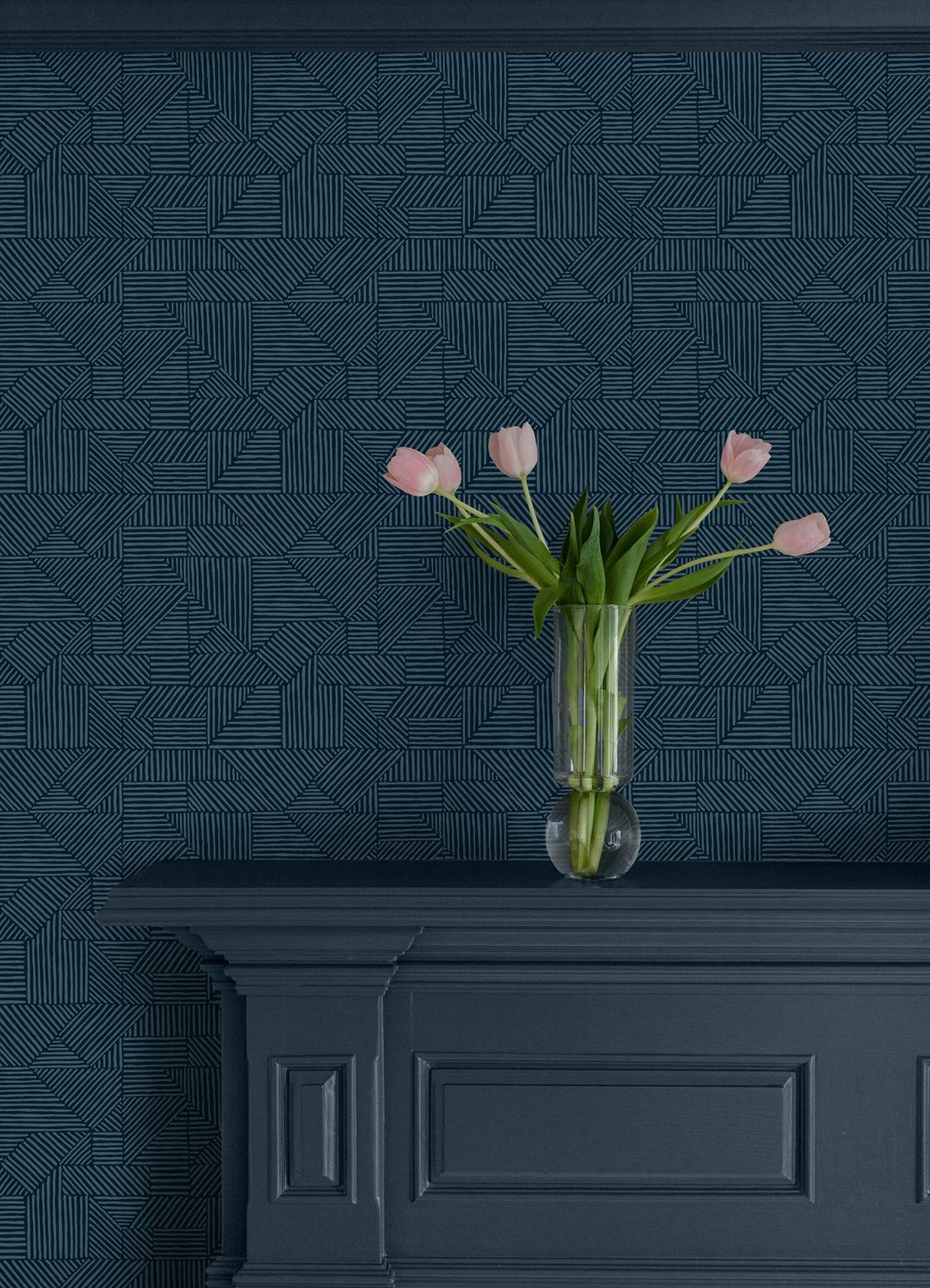 A-Street Prints Drew & Jonathan Home Fifth Edition Crescendo Dark Blue Wallpaper
