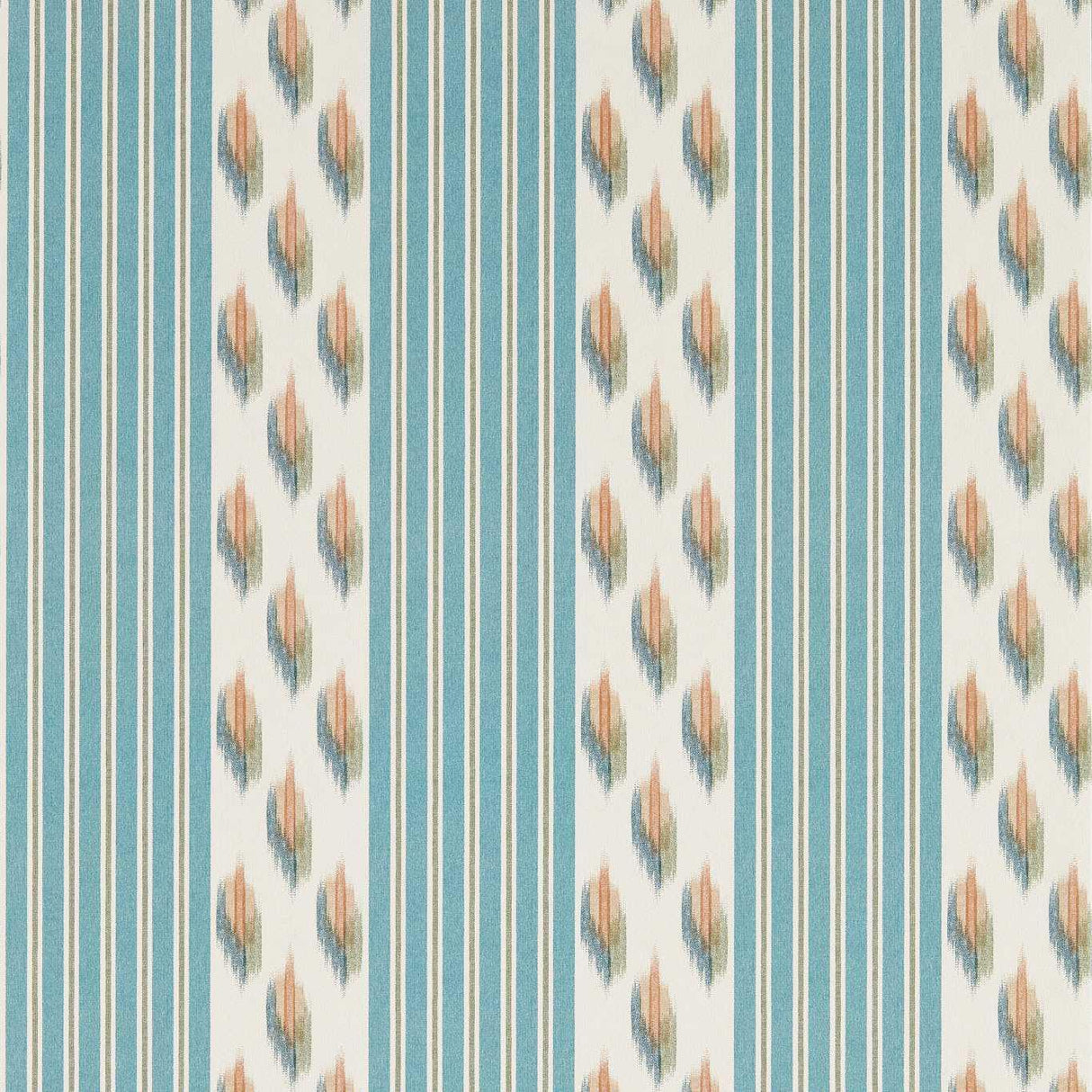 Sanderson Musafir Udaipur Blue/Cinnamon Wallpaper