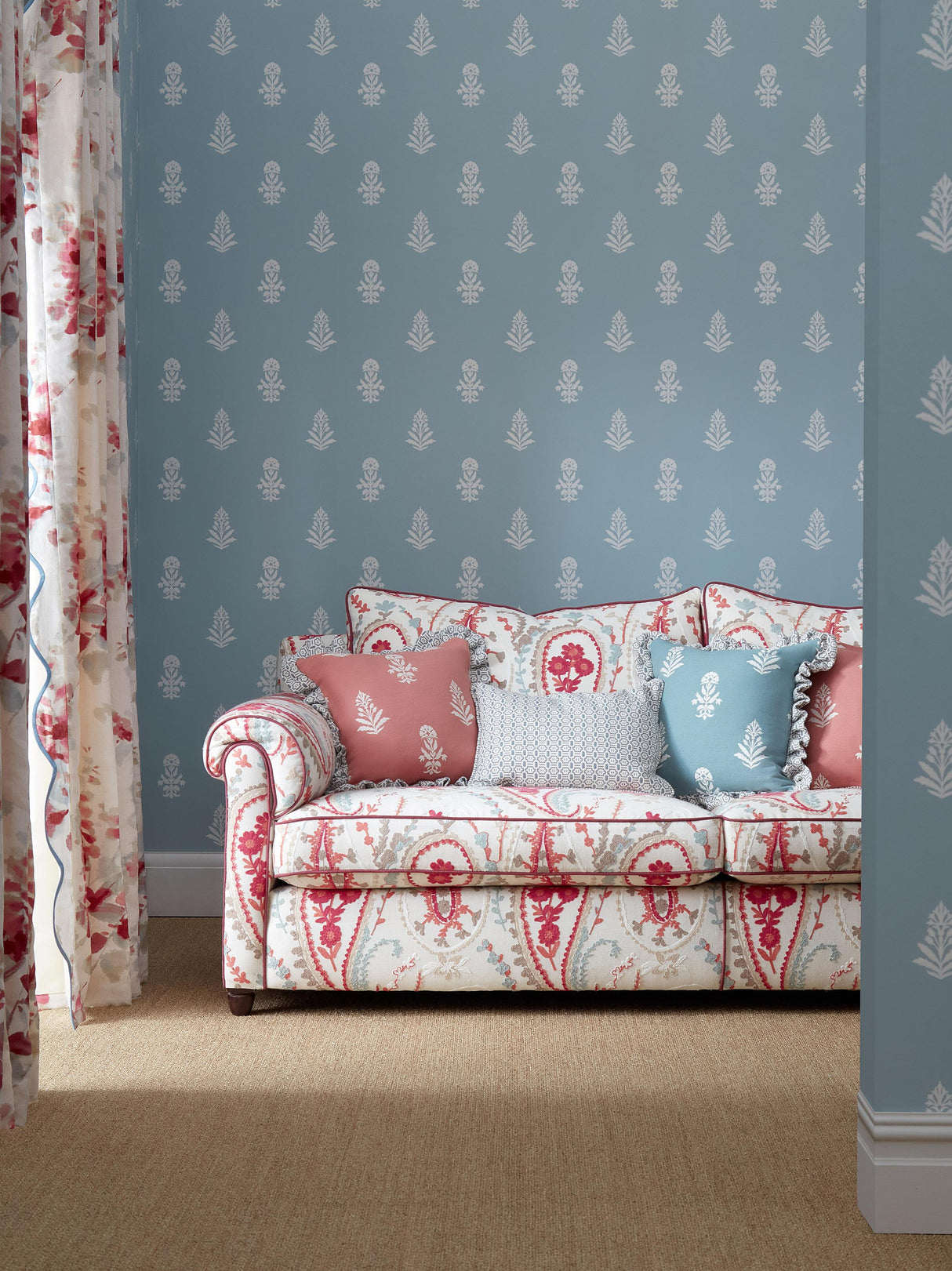 Sanderson Dabu Porcelain Wallpaper