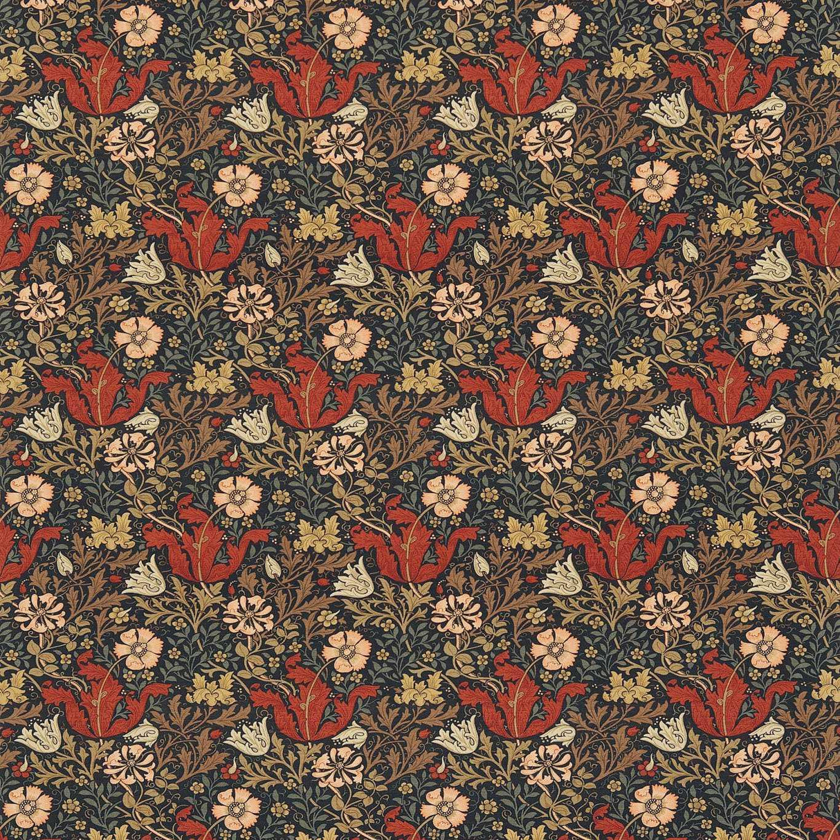 Morris & Co Compton Terracotta/Sandstone Fabric