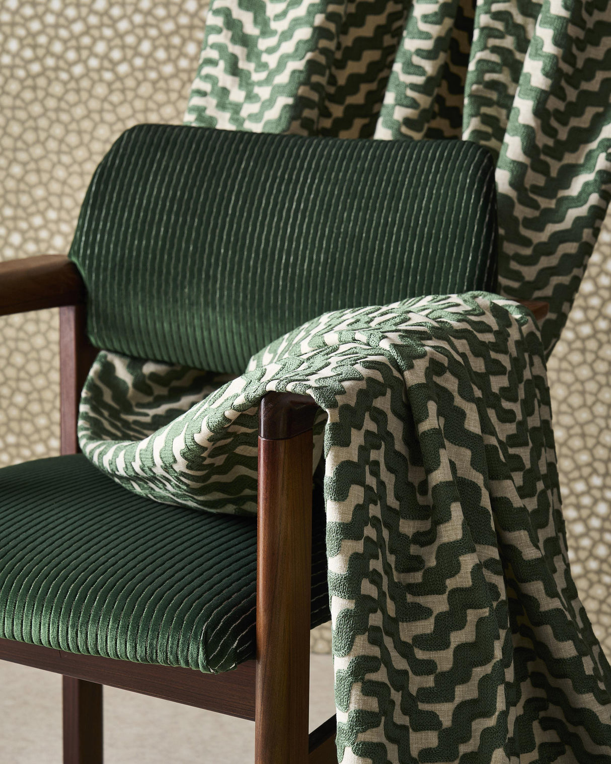 Harlequin Thicket Jade Fabric