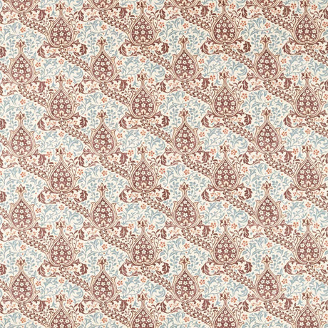 Morris & Co Persian Tulip Umber/Mineral Blue Fabric