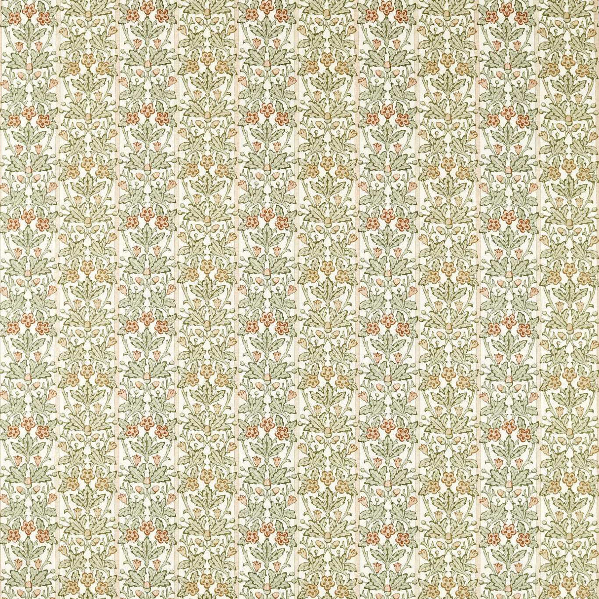 Morris & Co Oak & Blossom Chestnut/Primrose Fabric