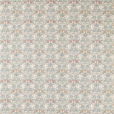 Morris & Co Oak & Blossom Umber/Mineral Blue Fabric